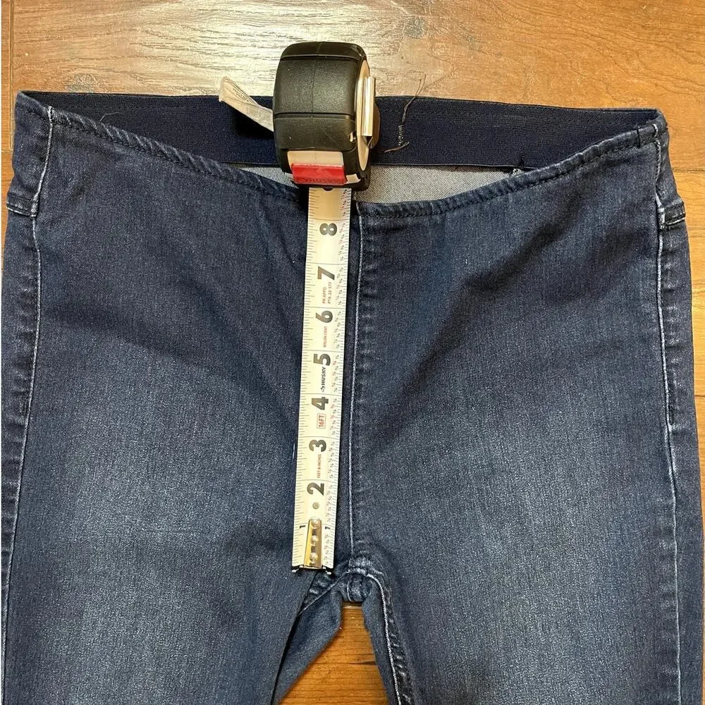 Free People Womens Pull On Flare Jeans Sz 28 Dark Wash MidRise Bell Bottom Denim - Picture 7 of 10